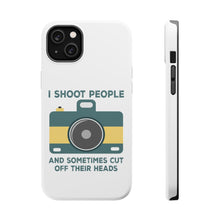 DistinctInk ToughCase for Apple iPhone, Compatible with MagSafe Charging - I Shoot People - Photography