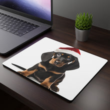 DistinctInk Mouse Pad - 1/4" Foam Rubber - Black and Tan Coonhound Puppy