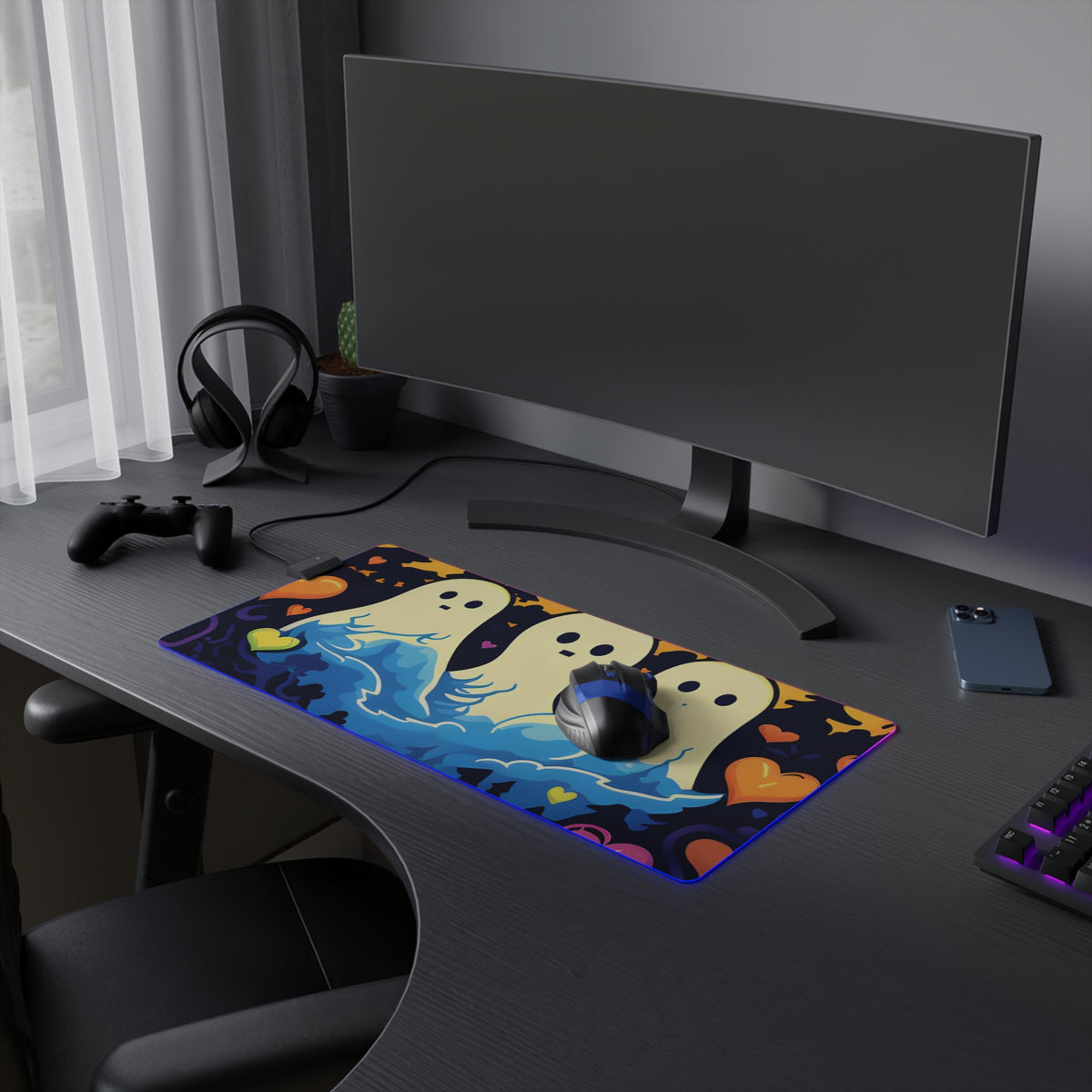 LED Gaming Mouse Pad with A Life Of Adventure Design for Halloween LGBTQ+ Pride, view 17