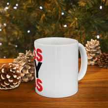 DistinctInk Glossy White Coffee / Tea Mug - Kiss My Abs