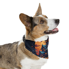 DistinctInk Adjustable Pet Banana Collar with Spooky Sweet Treats Design for Halloween