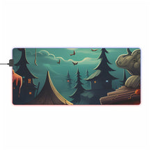 DistinctInk LED Gaming Mouse Pad with Trick or Treat Fun Design for Halloween