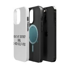 DistinctInk ToughCase for Apple iPhone, Compatible with MagSafe Charging - How's My Driving Call 1-800-GOLF-PRO