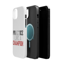 DistinctInk ToughCase for Apple iPhone, Compatible with MagSafe Charging - Practice Like a Champion