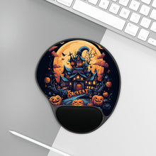 DistinctInk Mouse Pad with Wrist Rest  with Spooky Sweet Treats Design for Halloween