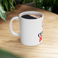 DistinctInk Glossy White Coffee / Tea Mug - Cut the Net Basketball