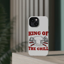 DistinctInk ToughCase for Apple iPhone, Compatible with MagSafe Charging - King of the Grill BBQ Barbecue