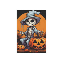 DistinctInk Garden & House Banner / Flag with Haunted Jack-O'-Skeleton Design for Halloween