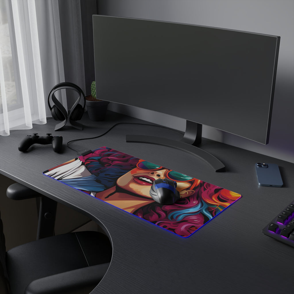 LED Gaming Mouse Pad with Leading a New Path Design for LGBTQ+ Pride, view 9