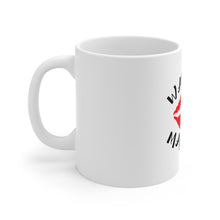 DistinctInk Glossy White Coffee / Tea Mug - Wake Up and Make Up