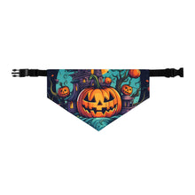 DistinctInk Adjustable Pet Banana Collar with Trick or Treat Parade Design for Halloween
