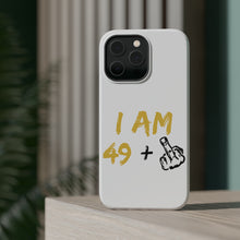 DistinctInk ToughCase for Apple iPhone, Compatible with MagSafe Charging - I Am 49 + 1 Middle Finger