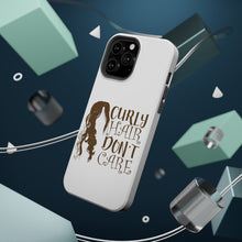 DistinctInk ToughCase for Apple iPhone, Compatible with MagSafe Charging - Curly Hair Don't Care