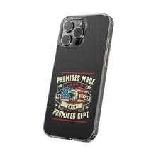 DistinctInk Hybrid (Acrylic/TPU) Clear Slim Fit Case for Apple iPhone | Trump: Promises Made, Promises Kept - Conservative
