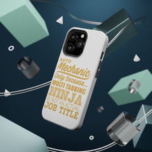 DistinctInk ToughCase for Apple iPhone, Compatible with MagSafe Charging - Auto Mechanic Multi Tasking Ninja