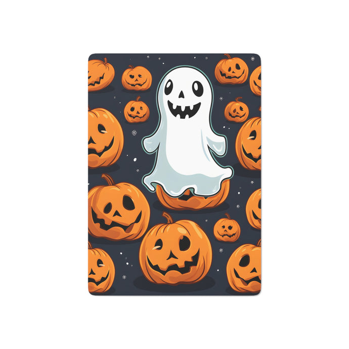 DistinctInk Playing / Poker Cards with Ghost Skeleton Spooky Pumpkins Design for Halloween