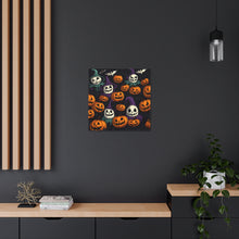 DistinctInk Canvas Wall Art with "Halloween Haunts and Pumpkin Pals" for Halloween