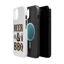 DistinctInk ToughCase for Apple iPhone, Compatible with MagSafe Charging - Beer & Barbecue BBQ