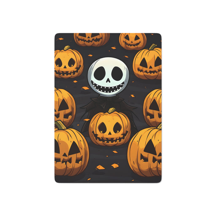 DistinctInk Playing / Poker Cards with Ghastly Skeleton Pumpkins Design for Halloween