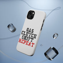 DistinctInk ToughCase for Apple iPhone, Compatible with MagSafe Charging - Gas Clutch Shift Repeat