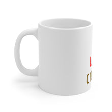 DistinctInk Glossy White Coffee / Tea Mug - I Love Cigars