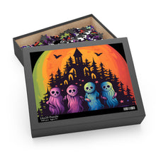 DistinctInk Jigsaw Puzzle with Discover Your True Path Design for Halloween  LGBTQ+ Pride