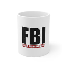 DistinctInk Glossy White Coffee / Tea Mug - FBI Fanatic Boxing Individual