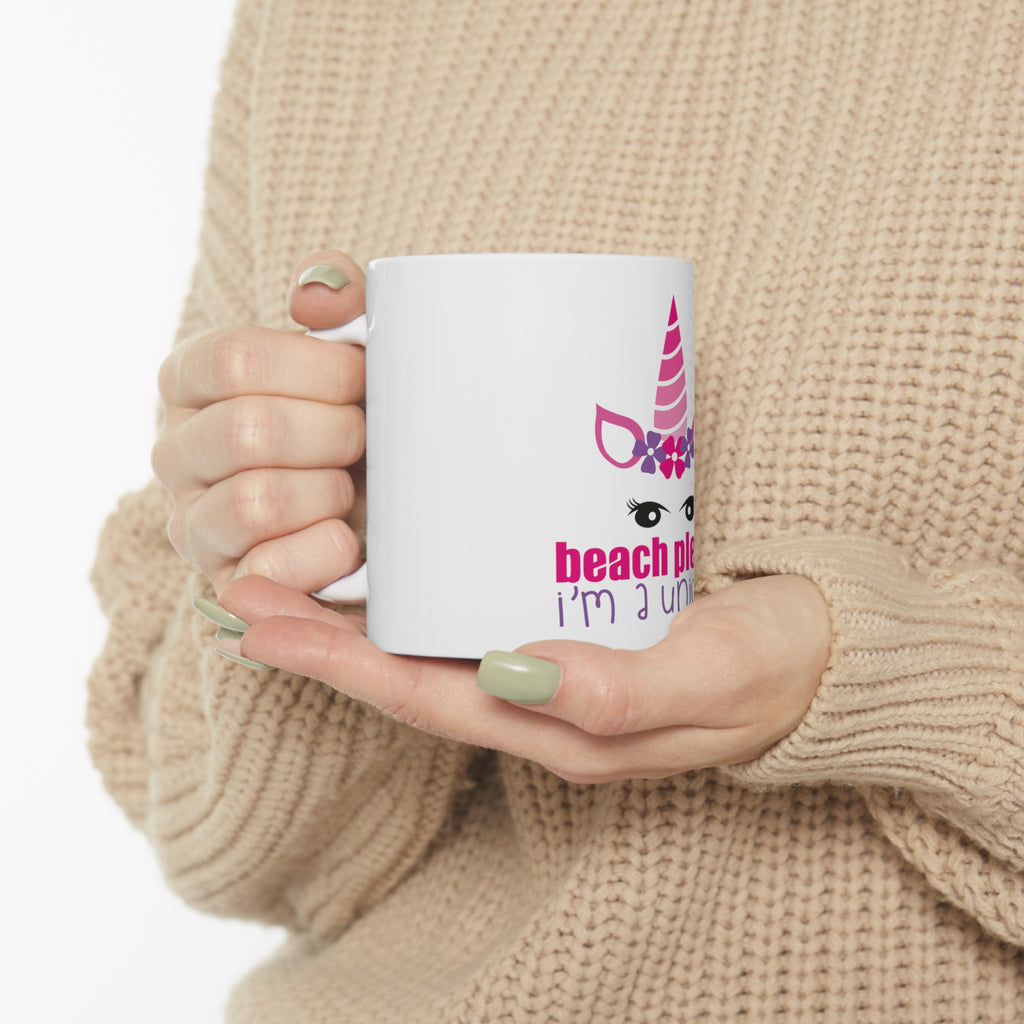 Glossy White Coffee / Tea Mug - Beach Please I'm a Unicorn, view 10