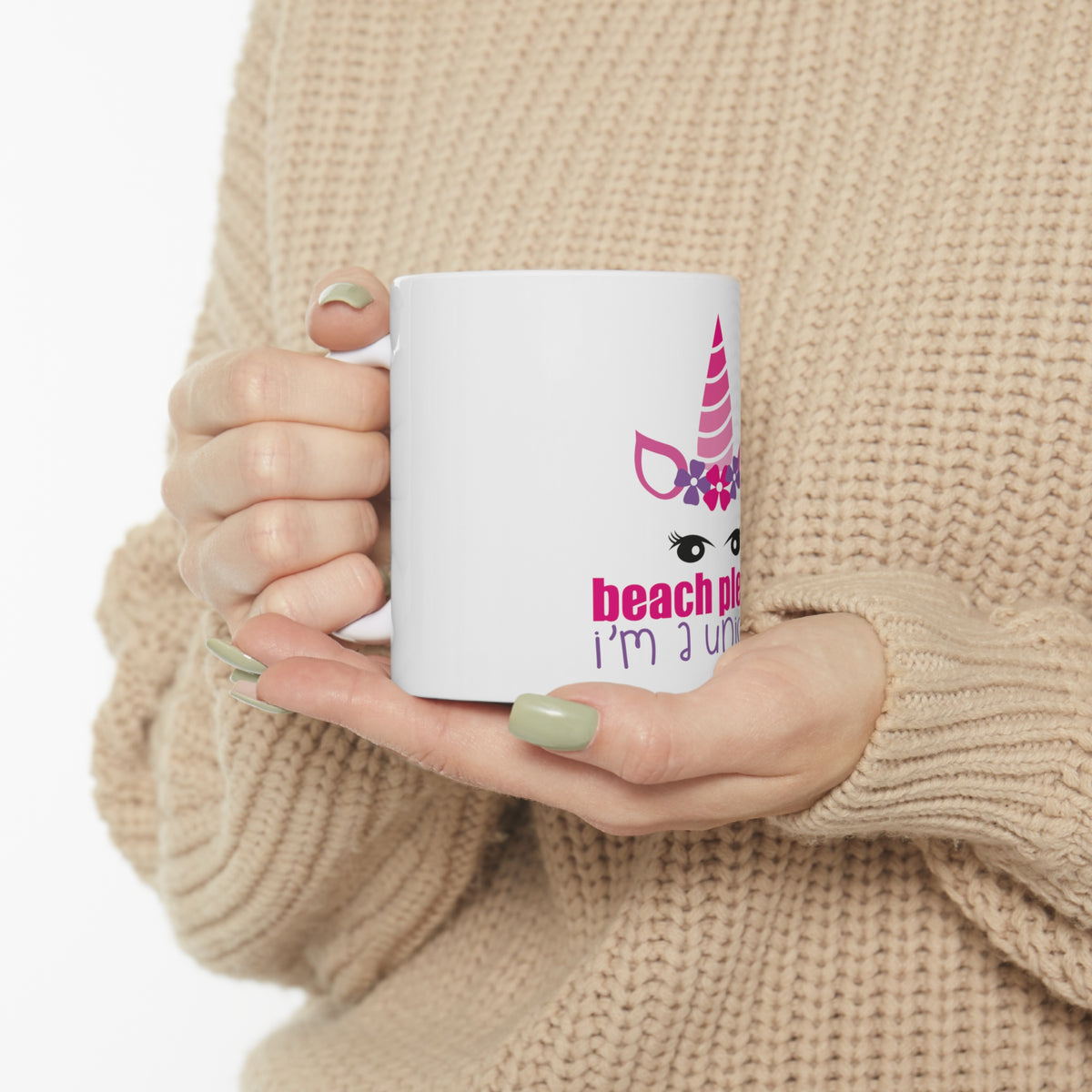 Glossy White Coffee / Tea Mug - Beach Please I'm a Unicorn, view 10
