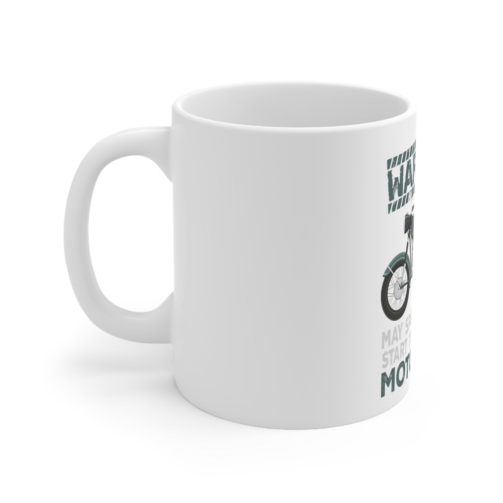 Glossy White Coffee / Tea Mug - Spontaneously Talking About Motorcycles, view 2