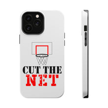 DistinctInk ToughCase for Apple iPhone, Compatible with MagSafe Charging - Cut the Net Basketball