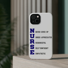 DistinctInk ToughCase for Apple iPhone, Compatible with MagSafe Charging - Nurse Never Gives Up