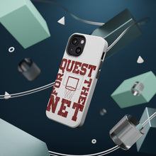 DistinctInk ToughCase for Apple iPhone, Compatible with MagSafe Charging - Quest For The Net Basketball