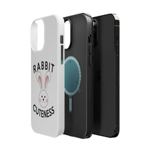 DistinctInk ToughCase for Apple iPhone, Compatible with MagSafe Charging - Rabbit Cuteness - Bunny Ears
