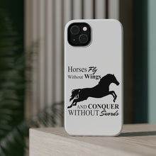 DistinctInk ToughCase for Apple iPhone, Compatible with MagSafe Charging - Horses Fly Without Wings
