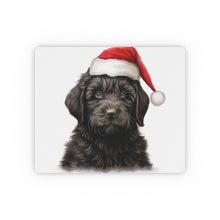 DistinctInk Mouse Pad - 1/4" Foam Rubber - Black Russian Terrier Puppy Drawing