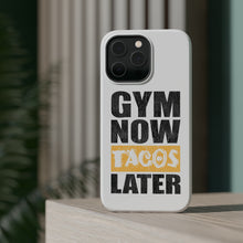 DistinctInk ToughCase for Apple iPhone, Compatible with MagSafe Charging - Gym Now Tacos Later
