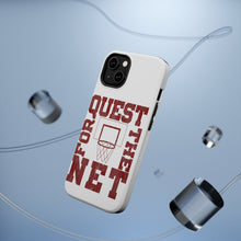 DistinctInk ToughCase for Apple iPhone, Compatible with MagSafe Charging - Quest For The Net Basketball