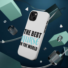 DistinctInk ToughCase for Apple iPhone, Compatible with MagSafe Charging - The Best Nurse In The World