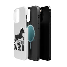 DistinctInk ToughCase for Apple iPhone, Compatible with MagSafe Charging - Just Get Over It - Horse Jump