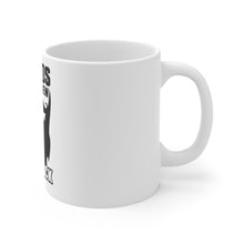 DistinctInk Glossy White Coffee / Tea Mug - Beards are the New Six Pack