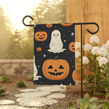 DistinctInk Garden & House Banner / Flag with Spooky Skeleton Pumpkin Patch Design for Halloween