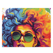 DistinctInk Jigsaw Puzzle with A World of Words Design for LGBTQ+ Pride