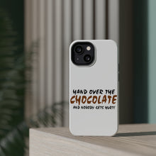 DistinctInk ToughCase for Apple iPhone, Compatible with MagSafe Charging - Hand Over The Chocolate Nobody Gets Hurt