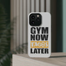 DistinctInk ToughCase for Apple iPhone, Compatible with MagSafe Charging - Gym Now Tacos Later