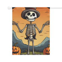 DistinctInk Garden & House Banner / Flag with Skelefun Halloween Design for Halloween