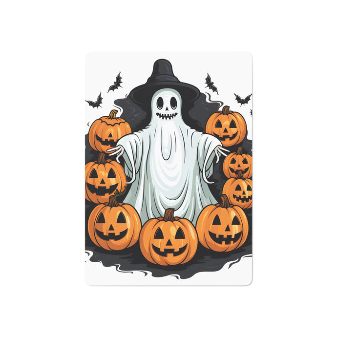 DistinctInk Playing / Poker Cards with Ghost Skeleton Pumpkins Pattern Design for Halloween