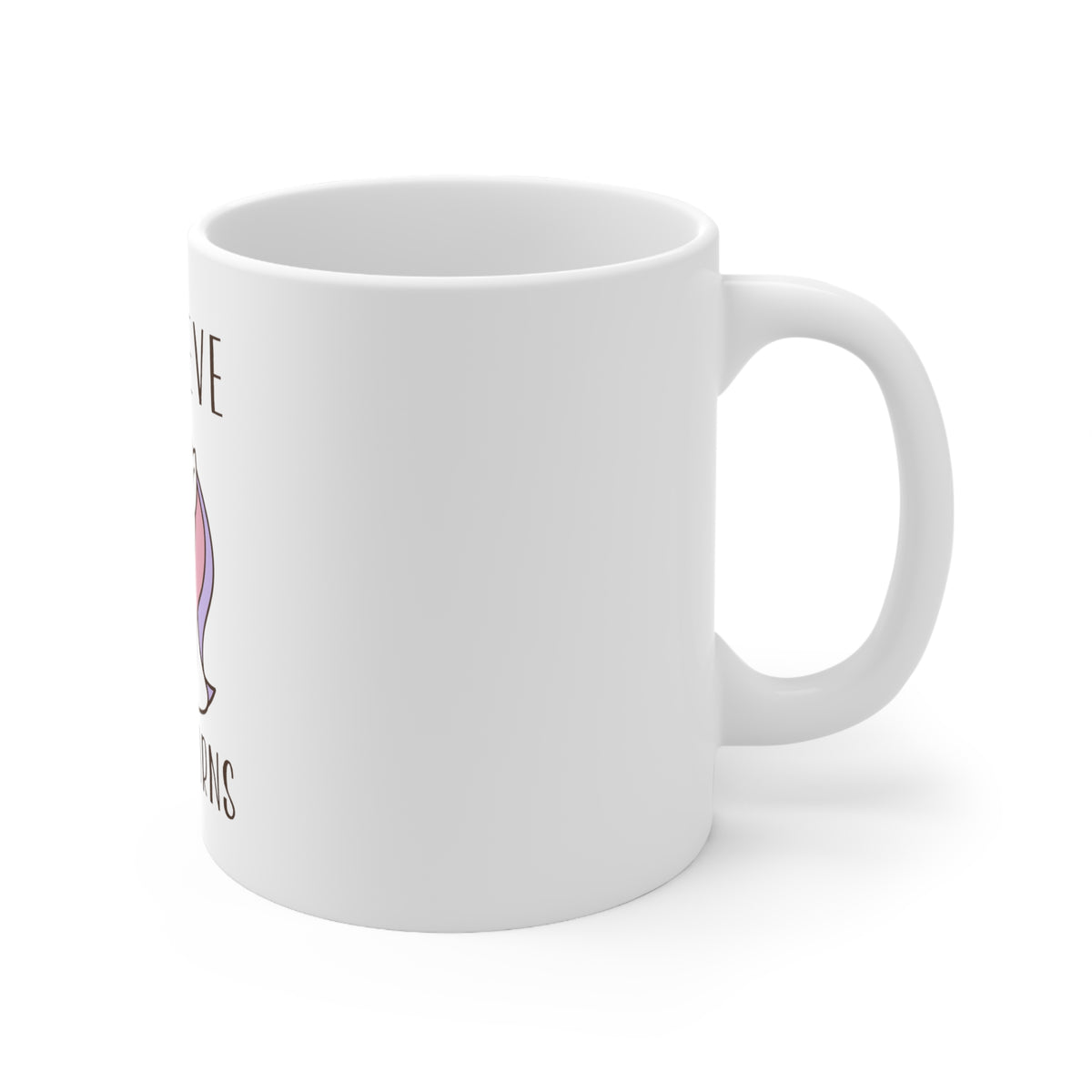 Glossy White Coffee / Tea Mug - I Believe in Unicorns, view 3