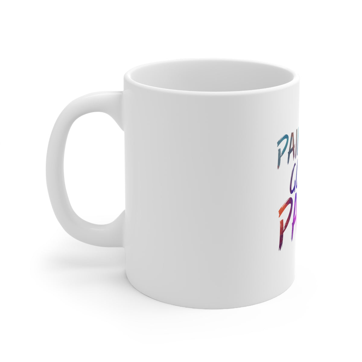 Glossy White Coffee / Tea Mug - Painters Gonna Paint, view 2