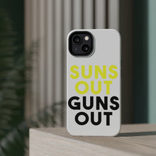 DistinctInk ToughCase for Apple iPhone, Compatible with MagSafe Charging - Suns Out, Guns Out